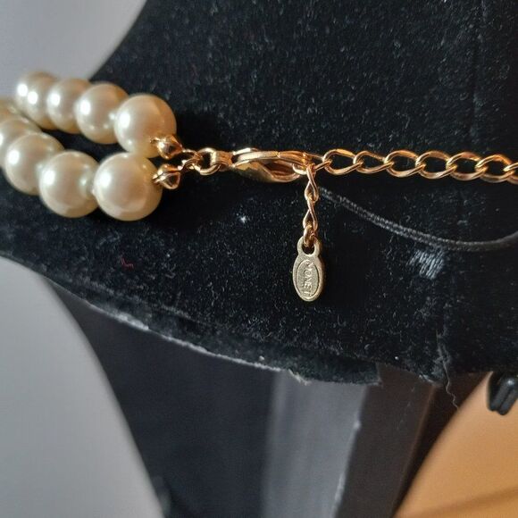 NWT Monet Two Strand Faux Pearl Necklace - Picture 4 of 6